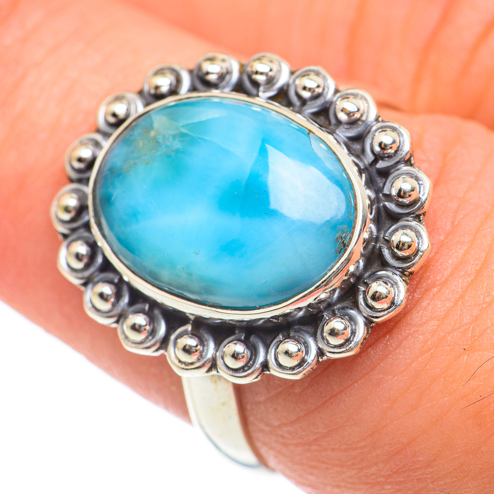 Larimar Rings handcrafted by Ana Silver Co - RING67067