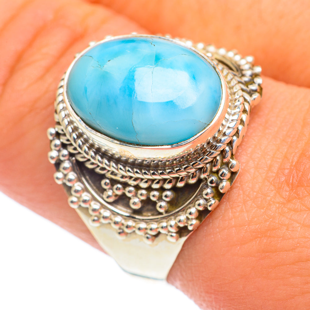Larimar Rings handcrafted by Ana Silver Co - RING67068