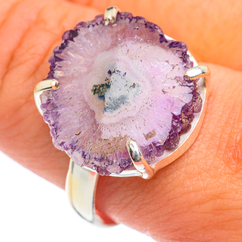 Amethyst Stalactite Rings handcrafted by Ana Silver Co - RING67076