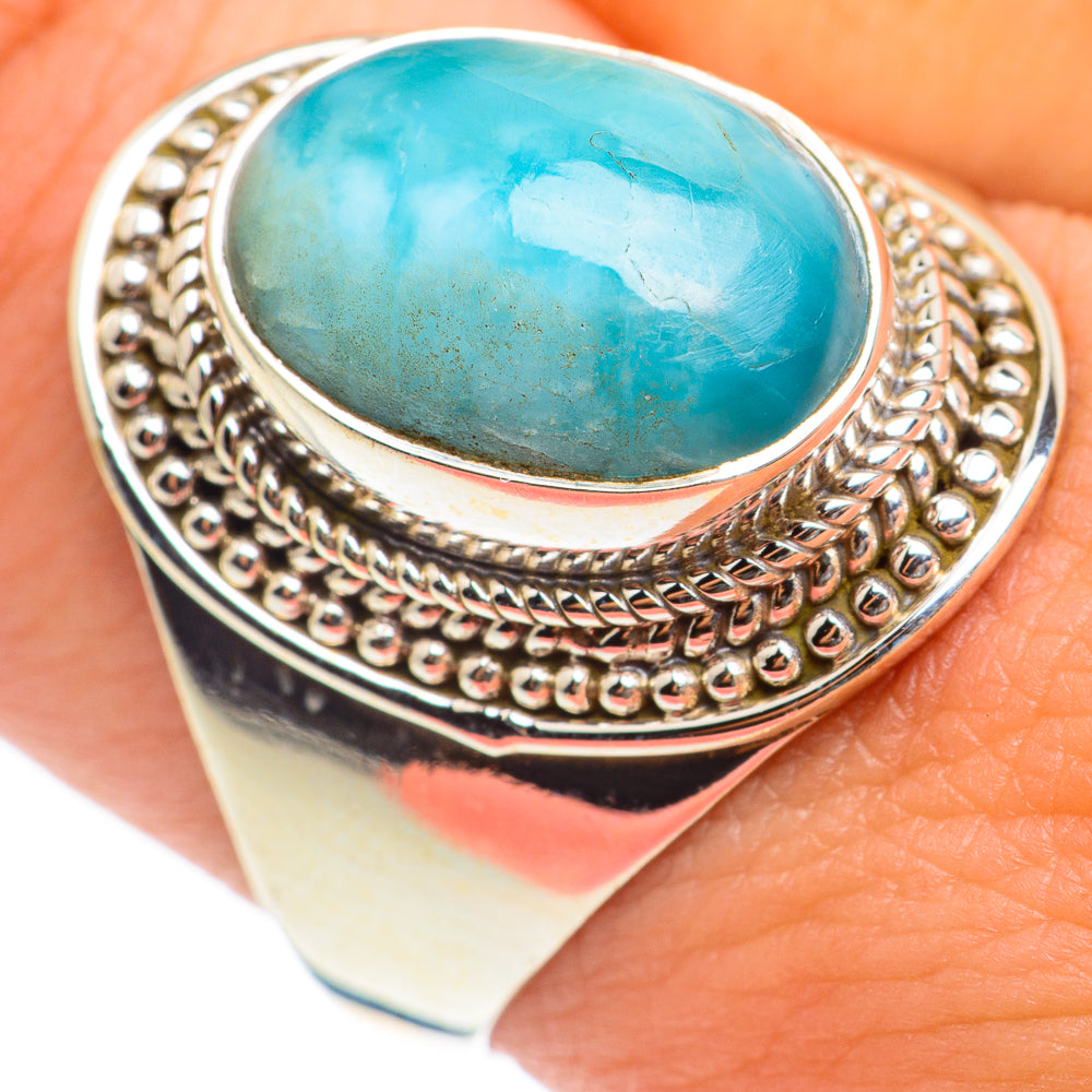 Larimar Rings handcrafted by Ana Silver Co - RING67082