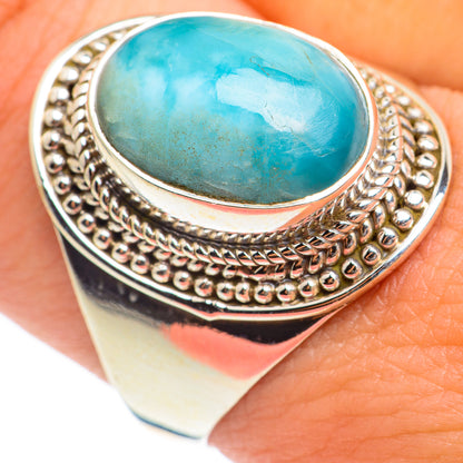 Larimar Rings handcrafted by Ana Silver Co - RING67082