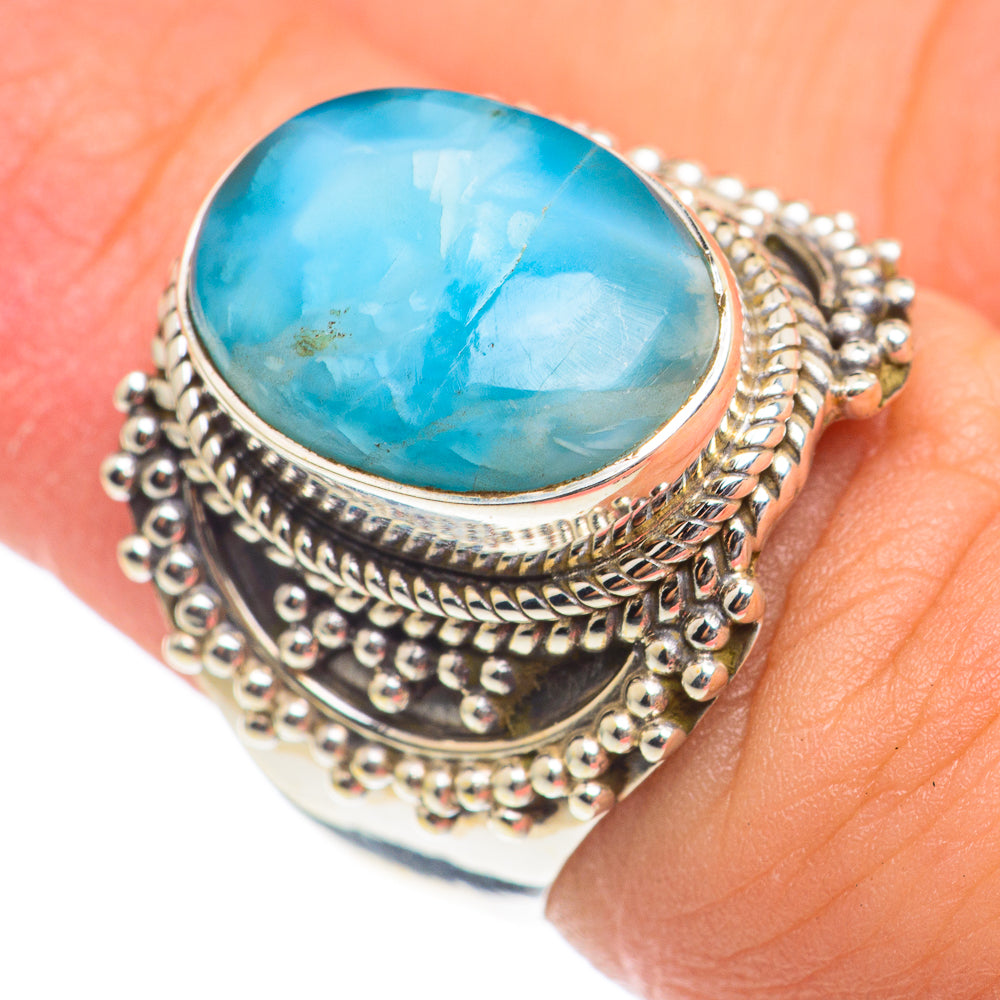 Larimar Rings handcrafted by Ana Silver Co - RING67083
