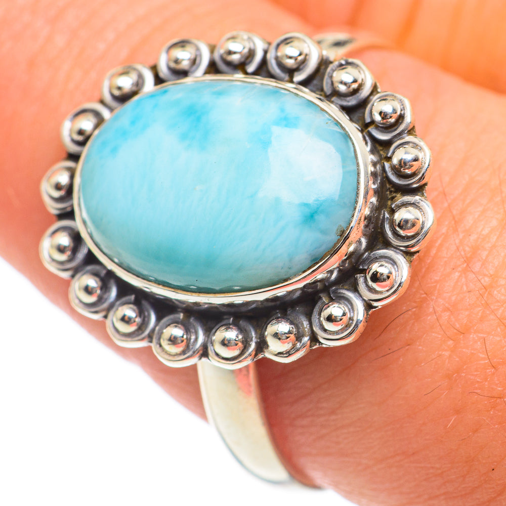 Larimar Rings handcrafted by Ana Silver Co - RING67085