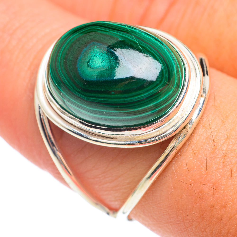 Malachite Rings handcrafted by Ana Silver Co - RING67087