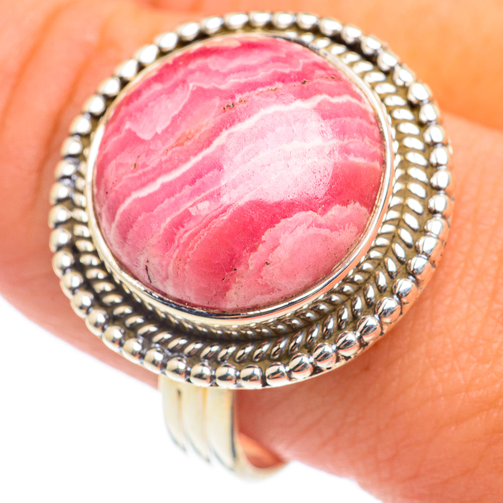 Rhodochrosite Rings handcrafted by Ana Silver Co - RING67090