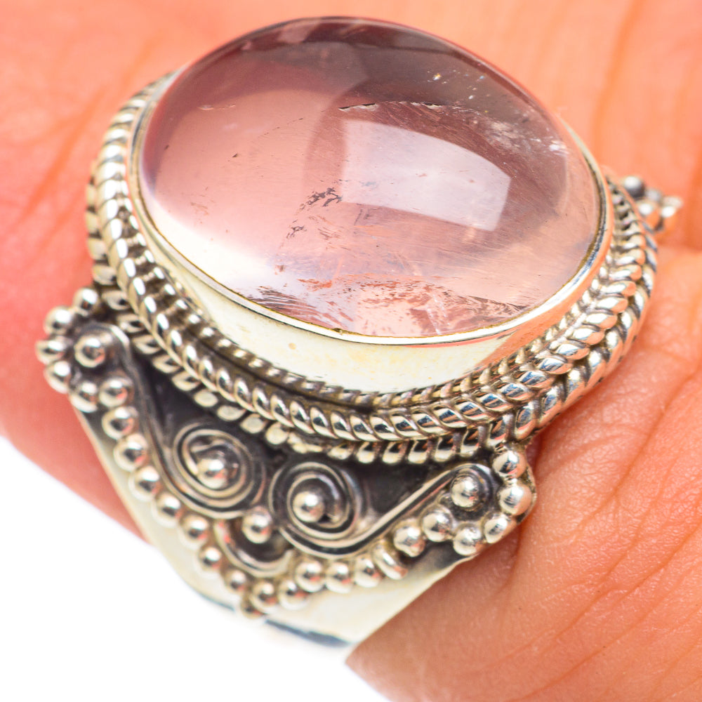 Rose Quartz Rings handcrafted by Ana Silver Co - RING67091