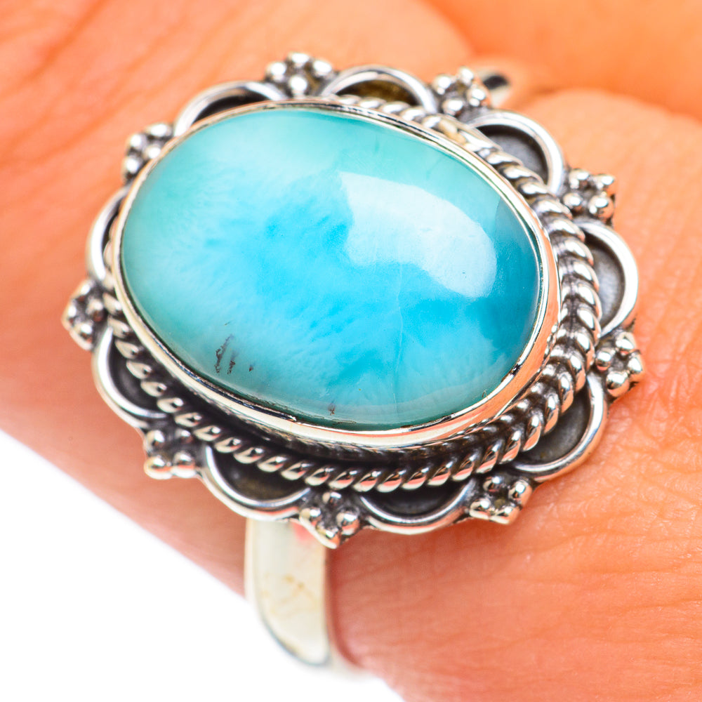 Larimar Rings handcrafted by Ana Silver Co - RING67099