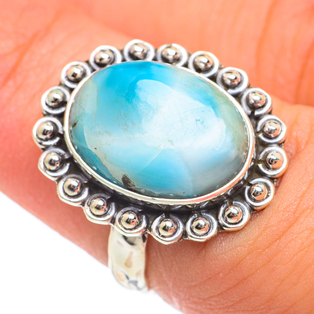 Larimar Rings handcrafted by Ana Silver Co - RING67101