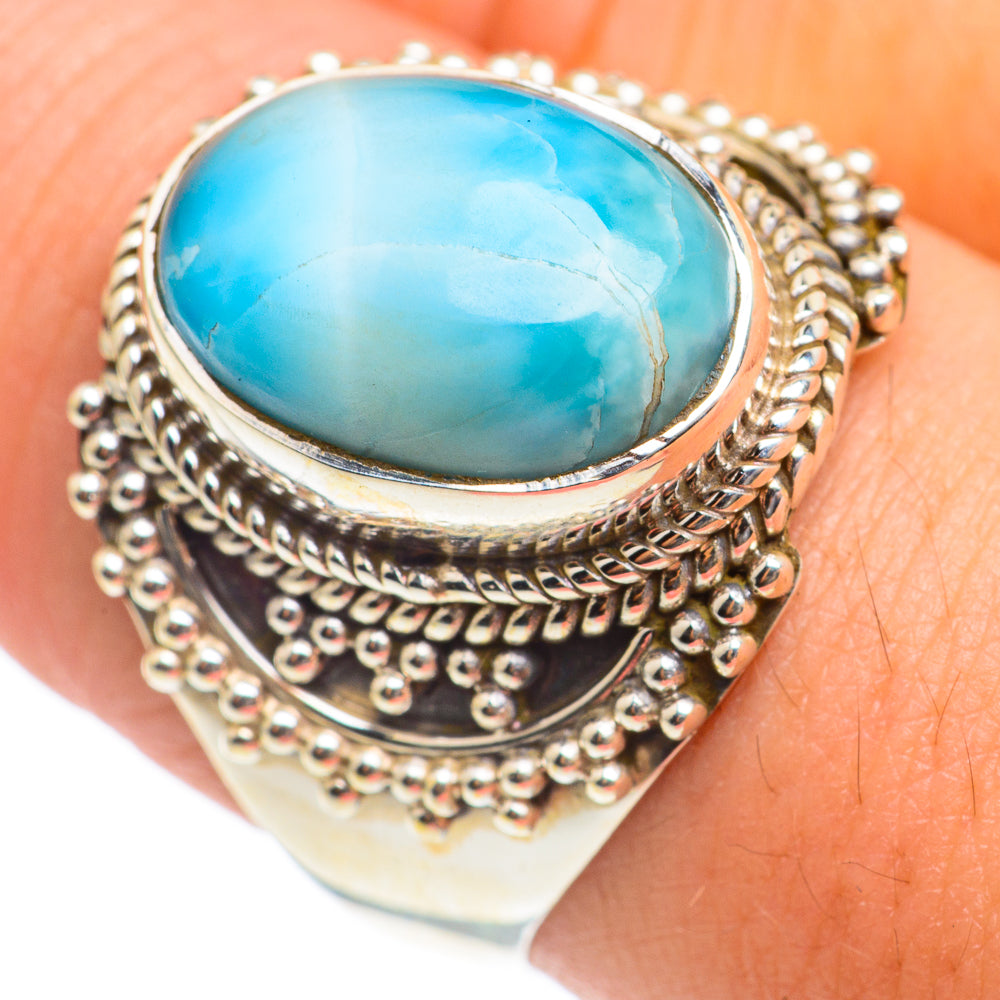 Larimar Rings handcrafted by Ana Silver Co - RING67102