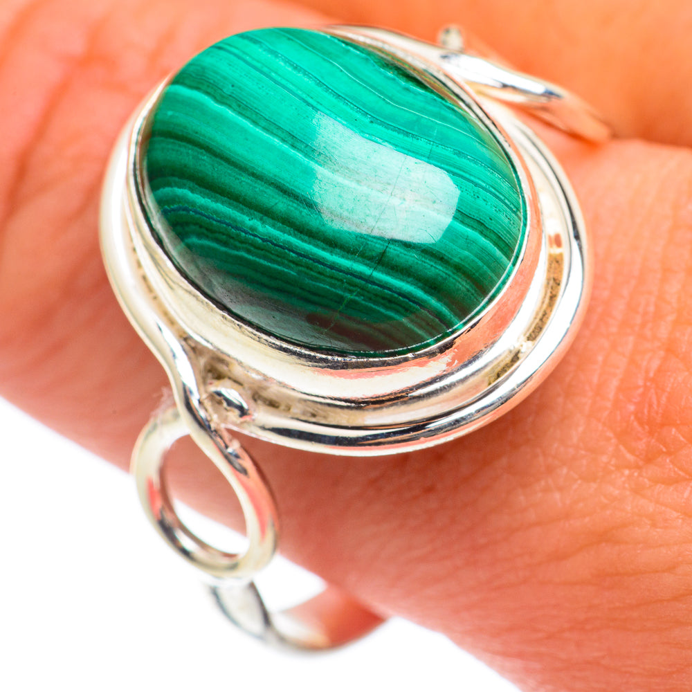 Malachite Rings handcrafted by Ana Silver Co - RING67105