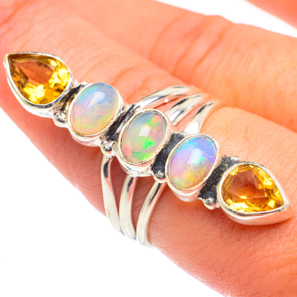 Ethiopian Opal Rings handcrafted by Ana Silver Co - RING67113