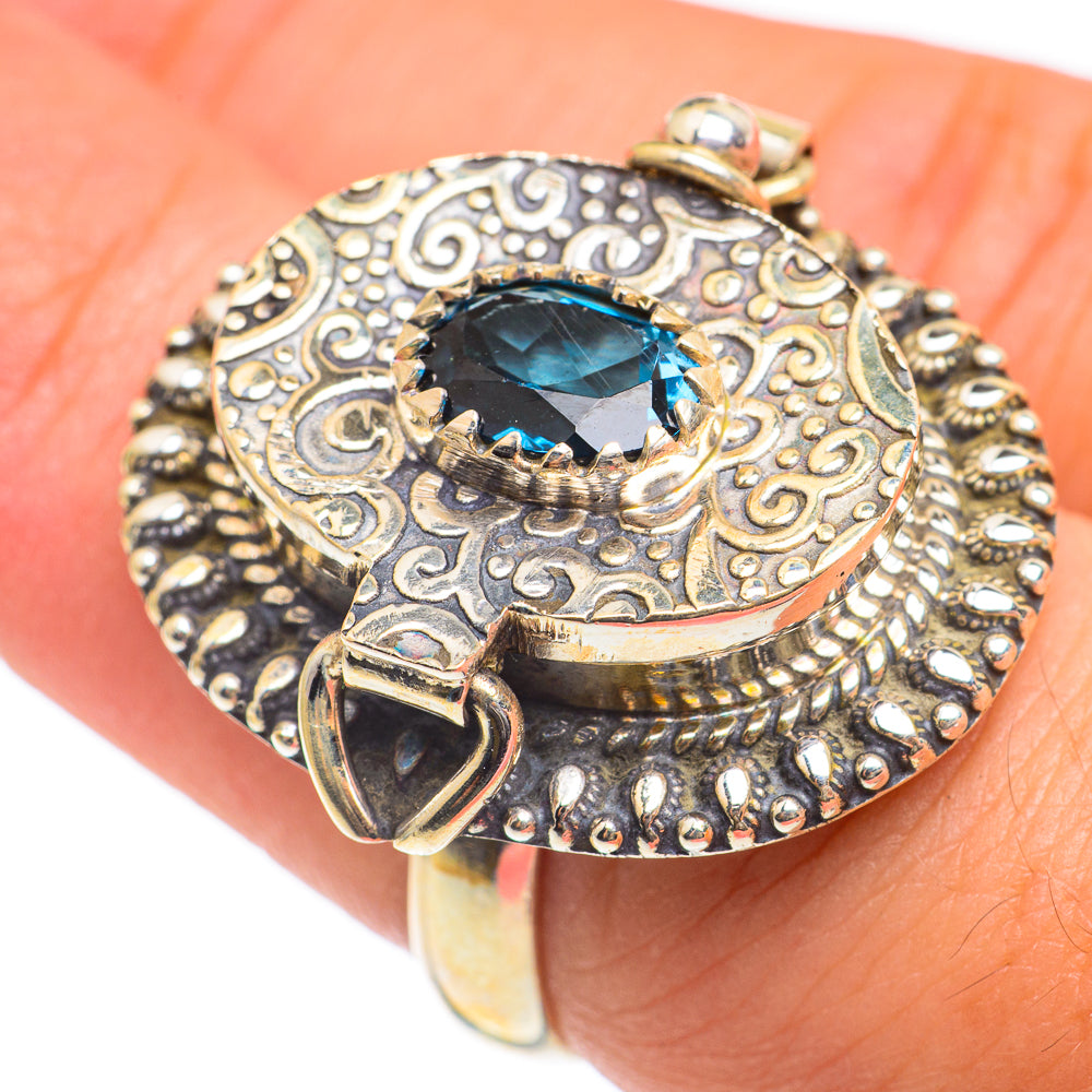 Londan Blue Topaz Rings handcrafted by Ana Silver Co - RING67117