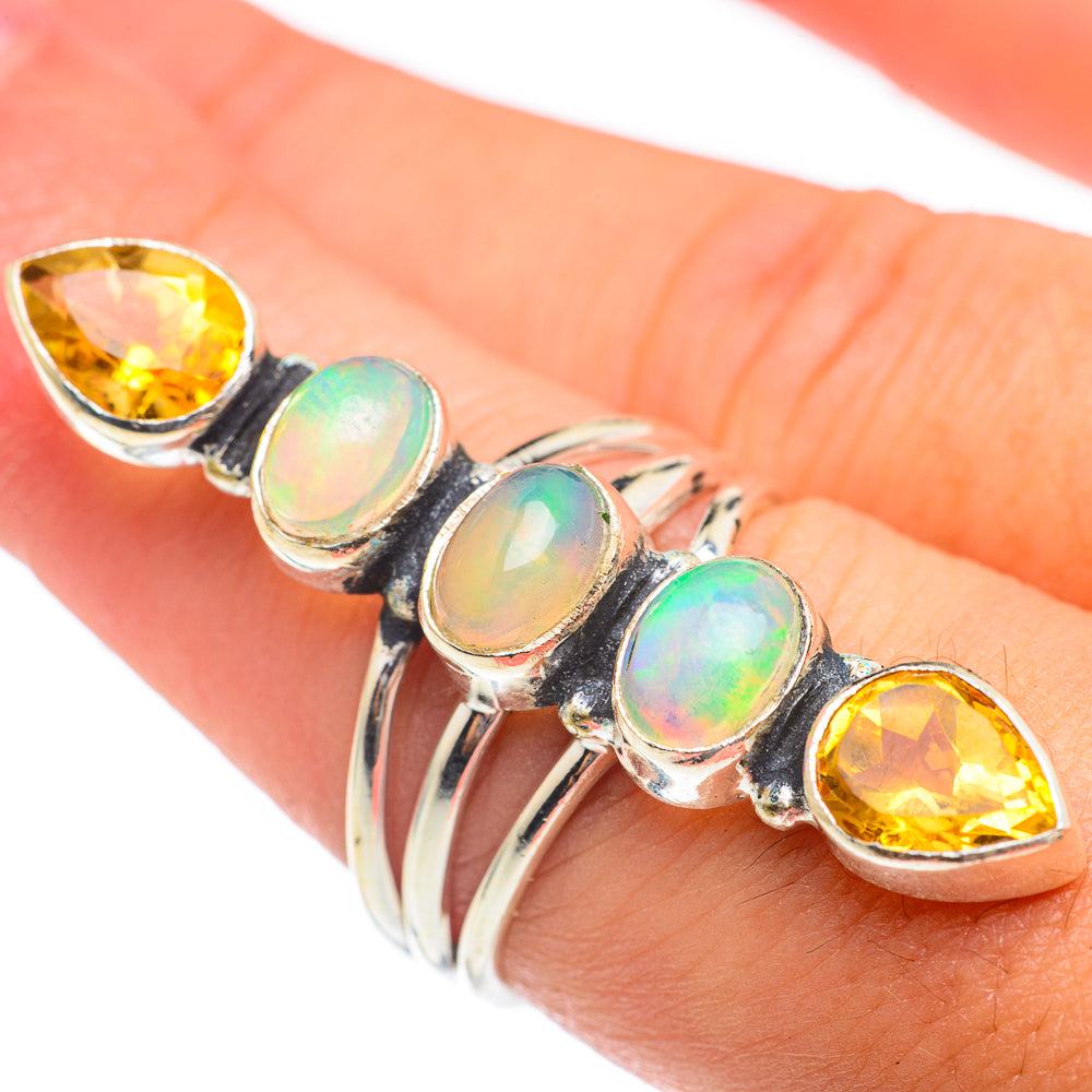 Ethiopian Opal Rings handcrafted by Ana Silver Co - RING67138