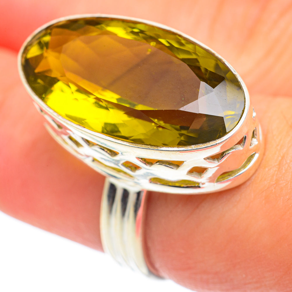 Olive Quartz Rings handcrafted by Ana Silver Co - RING67140