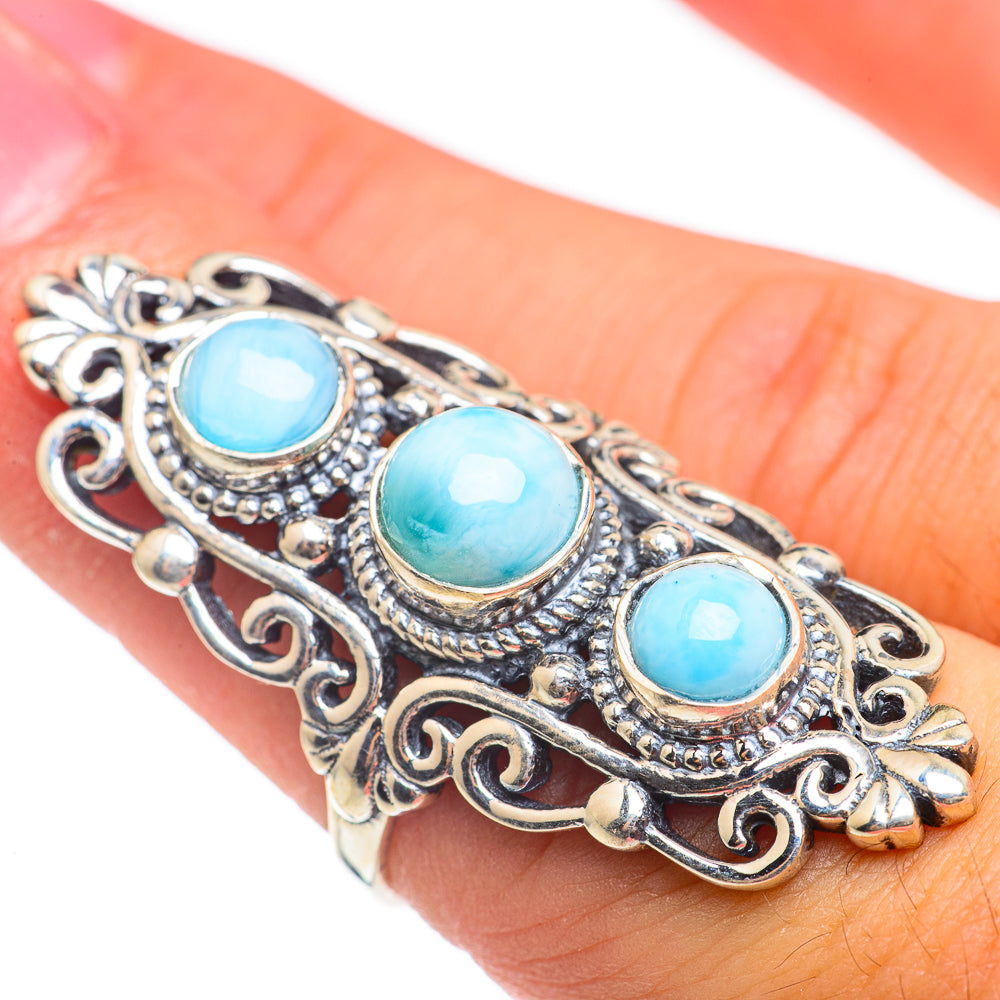 Larimar Rings handcrafted by Ana Silver Co - RING67144