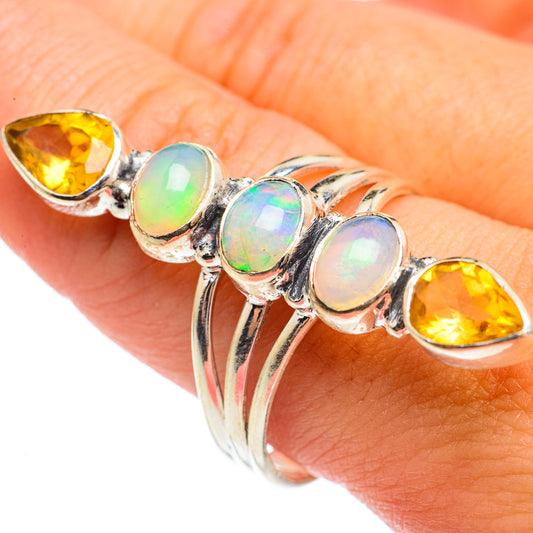 Ethiopian Opal Rings handcrafted by Ana Silver Co - RING67155