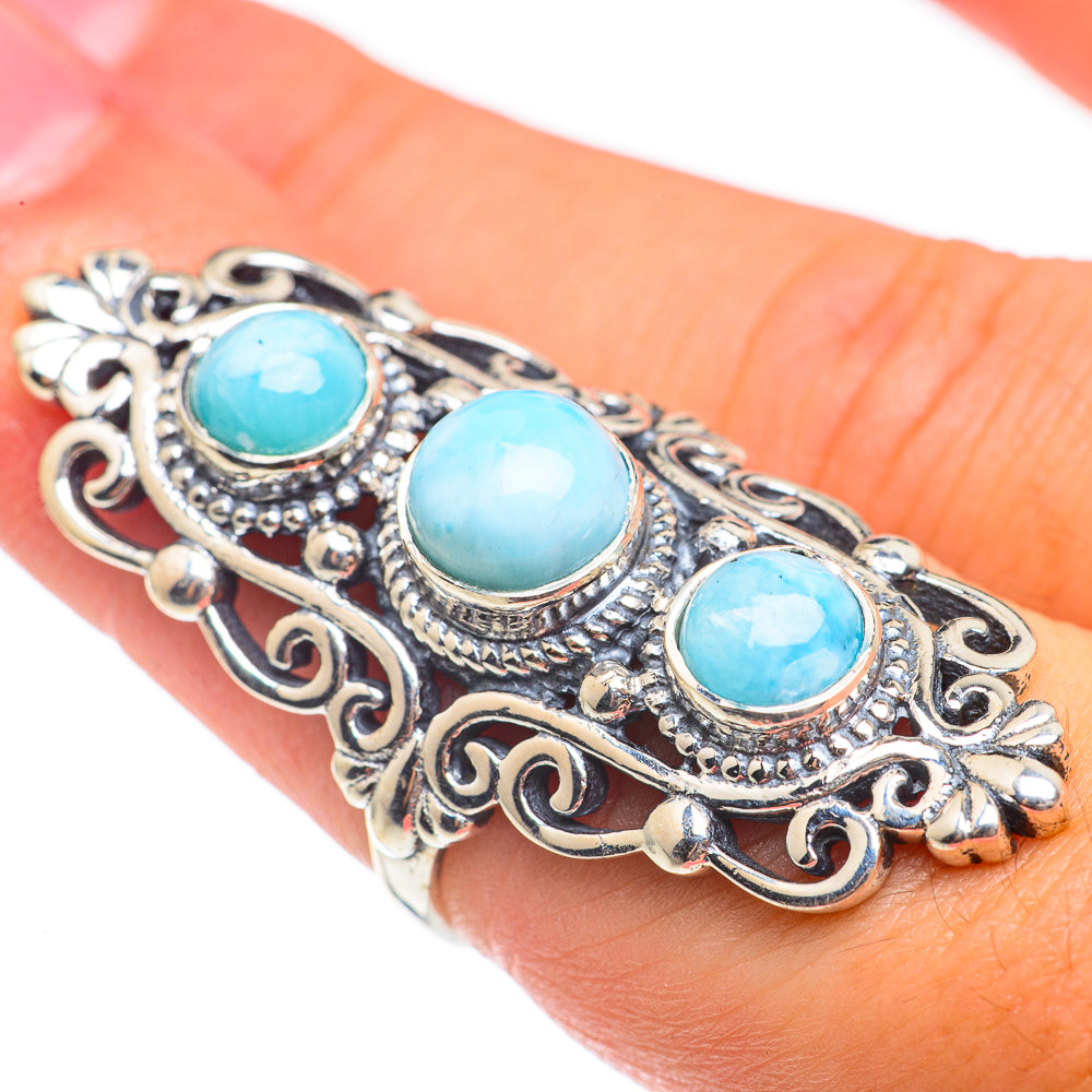 Larimar Rings handcrafted by Ana Silver Co - RING67158