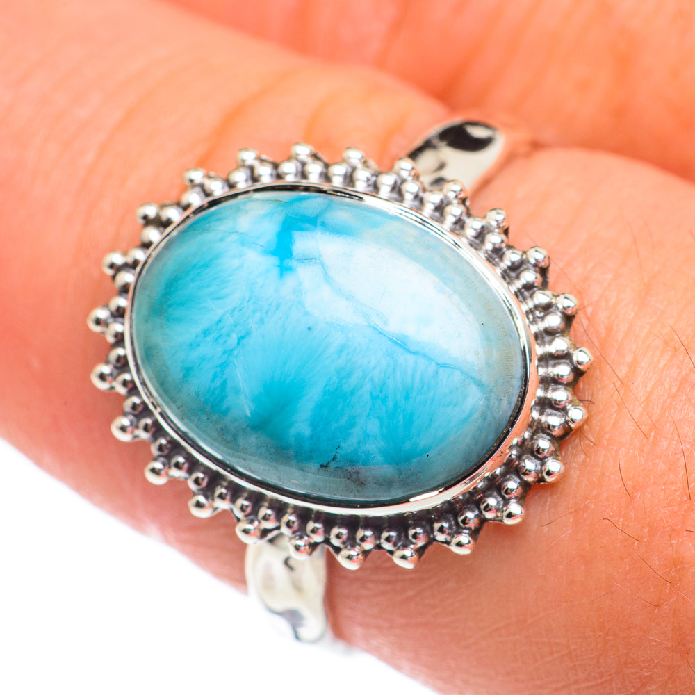 Larimar Rings handcrafted by Ana Silver Co - RING67167