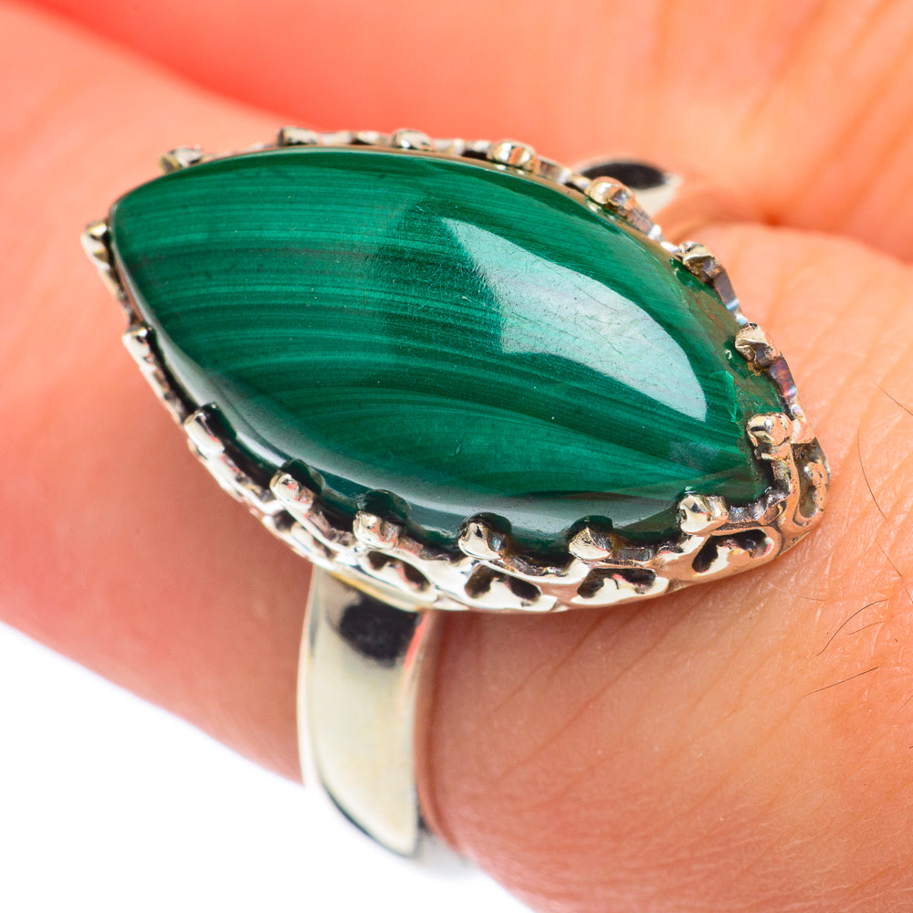 Malachite Rings handcrafted by Ana Silver Co - RING67168