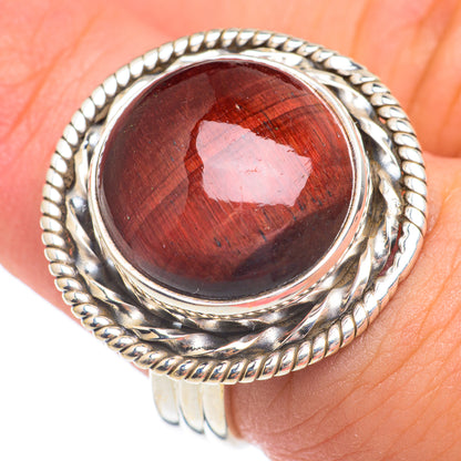 Red Tiger Iron Rings handcrafted by Ana Silver Co - RING67170