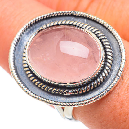 Rose Quartz Rings handcrafted by Ana Silver Co - RING67174