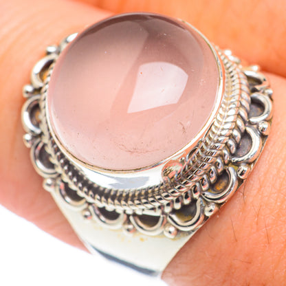 Rose Quartz Rings handcrafted by Ana Silver Co - RING67176
