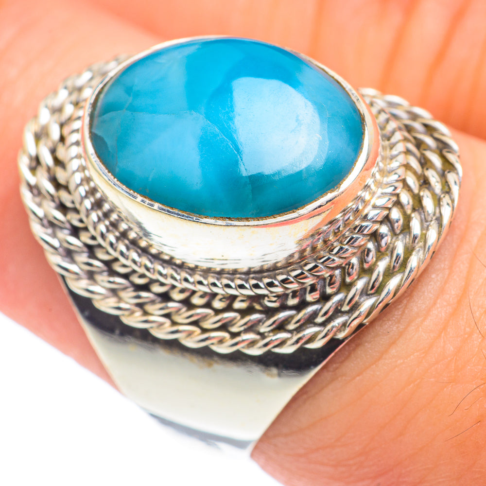 Larimar Rings handcrafted by Ana Silver Co - RING67195