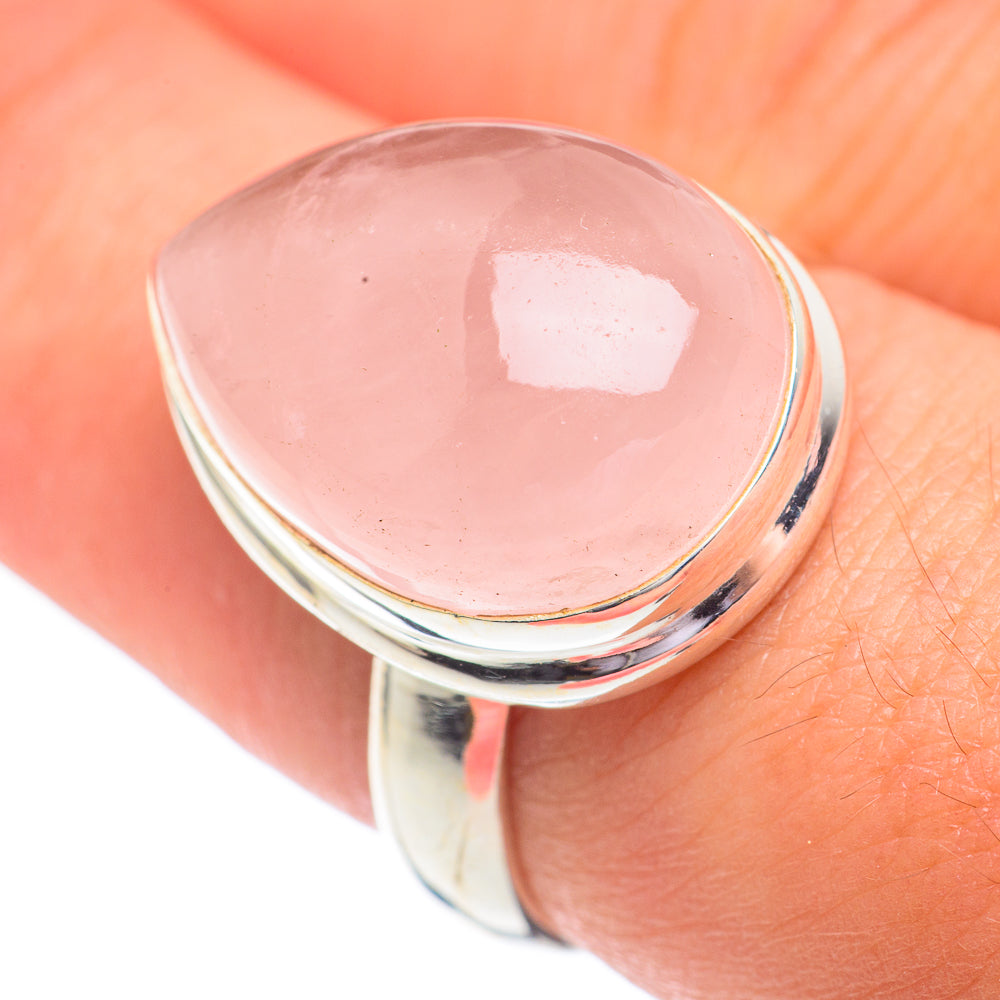 Rose Quartz Rings handcrafted by Ana Silver Co - RING67205