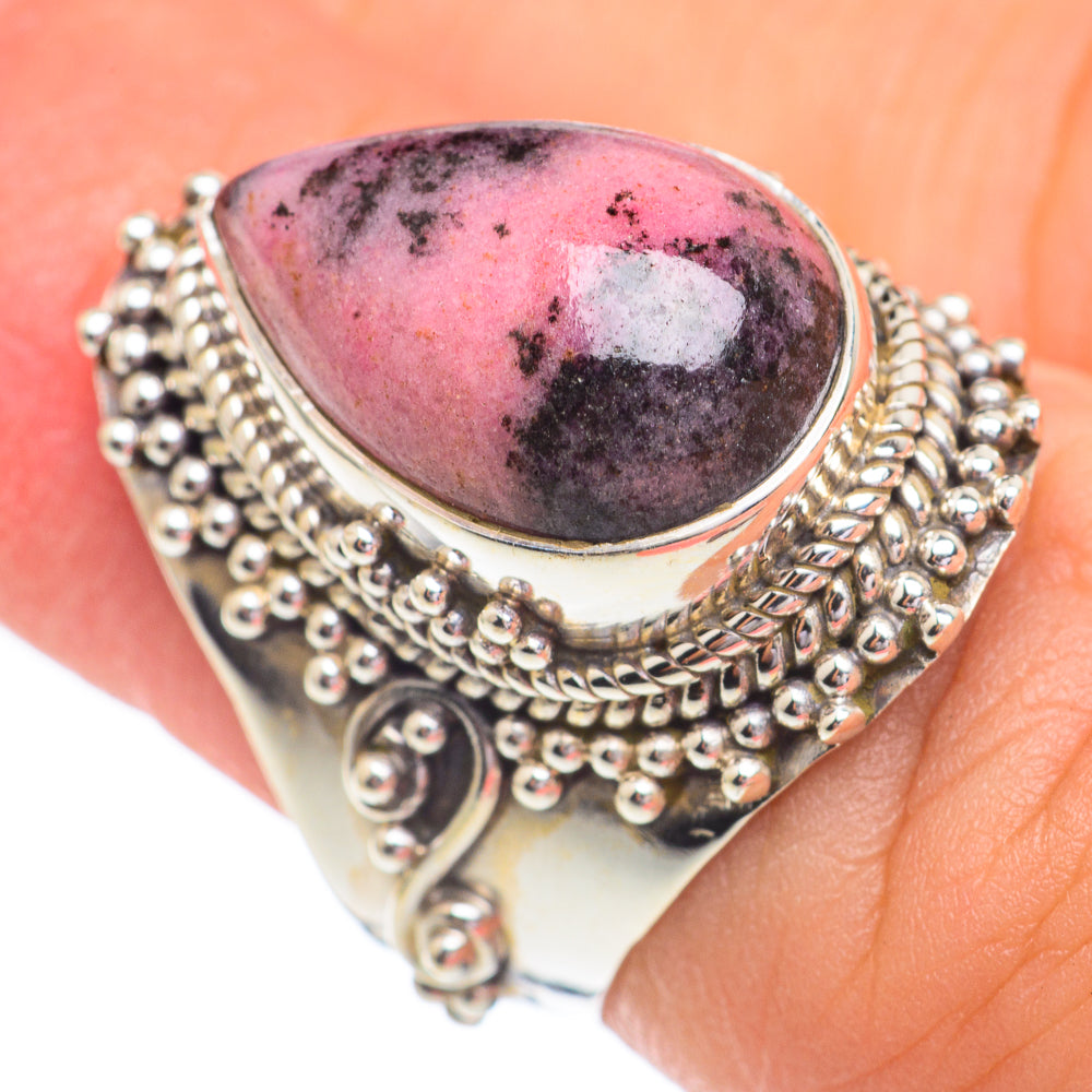 Rhodonite Rings handcrafted by Ana Silver Co - RING67207