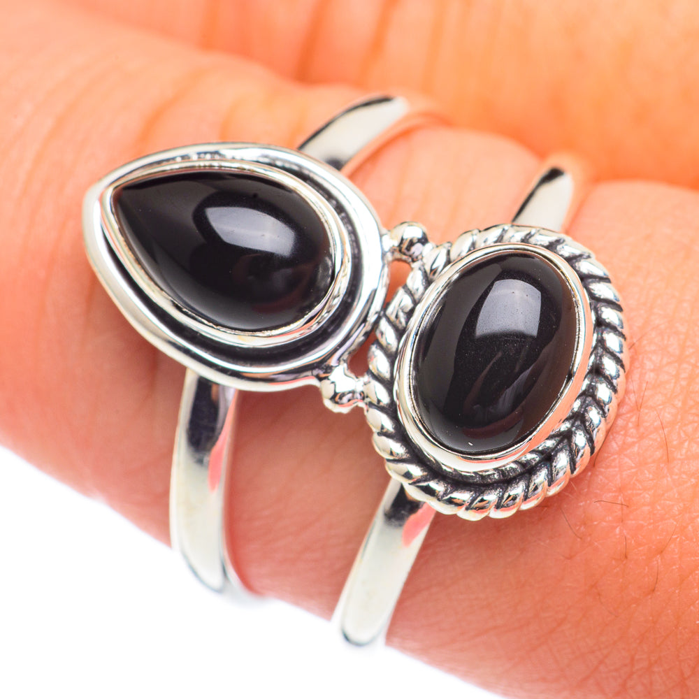 Black Onyx Rings handcrafted by Ana Silver Co - RING67214
