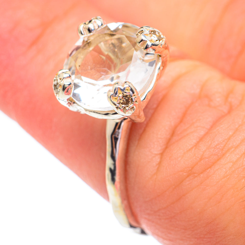 White Quartz Rings handcrafted by Ana Silver Co - RING67219