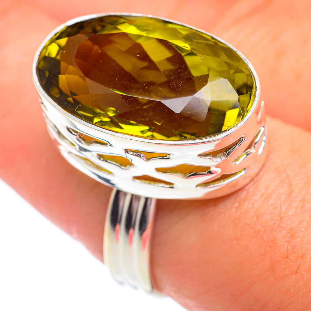 Olive Quartz Rings handcrafted by Ana Silver Co - RING67221