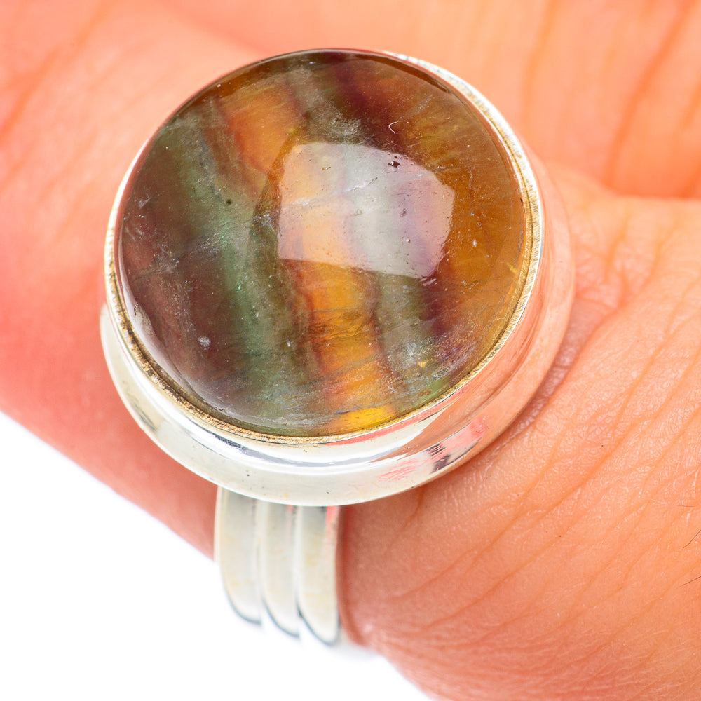 Green Fluorite Rings handcrafted by Ana Silver Co - RING67223