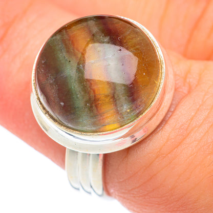 Green Fluorite Rings handcrafted by Ana Silver Co - RING67223