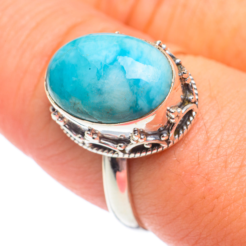 Larimar Rings handcrafted by Ana Silver Co - RING67226