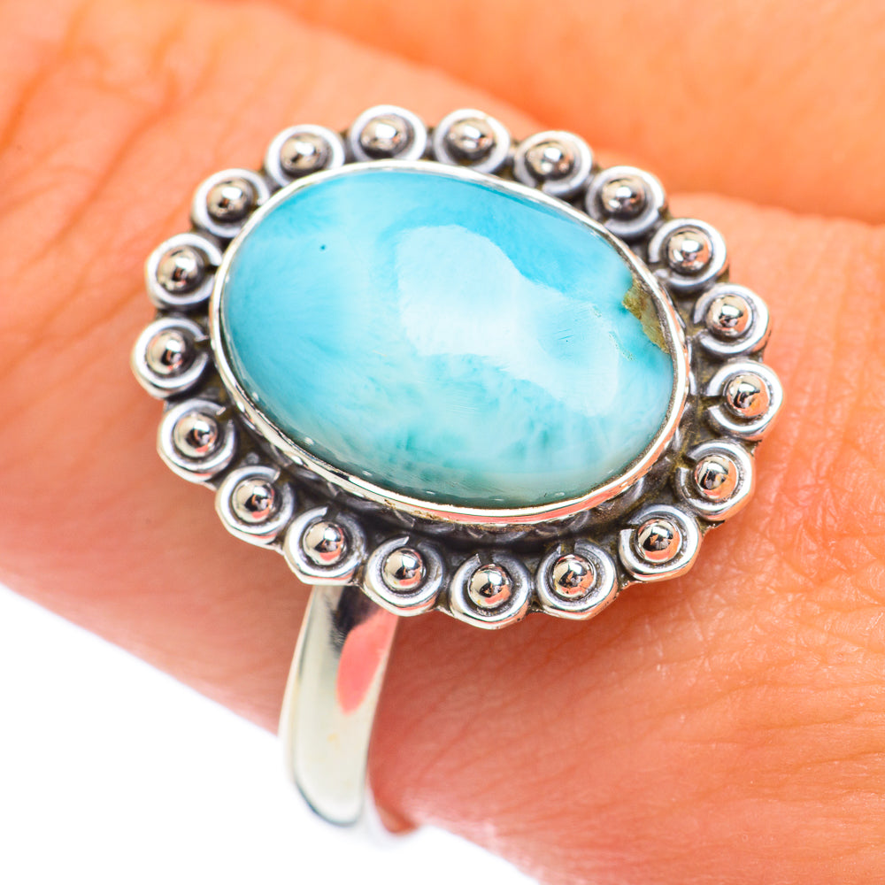 Larimar Rings handcrafted by Ana Silver Co - RING67228