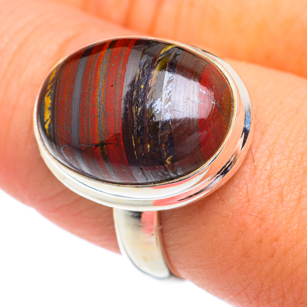Red Tiger Iron Rings handcrafted by Ana Silver Co - RING67232