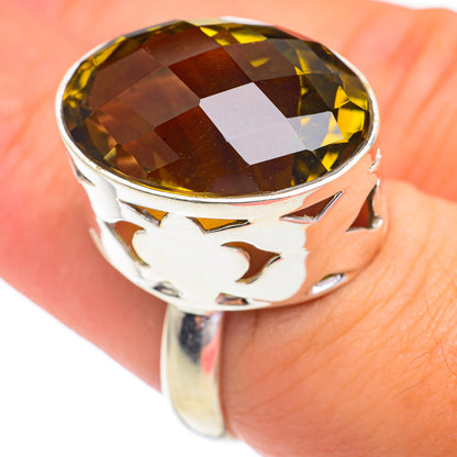Olive Quartz Rings handcrafted by Ana Silver Co - RING67250