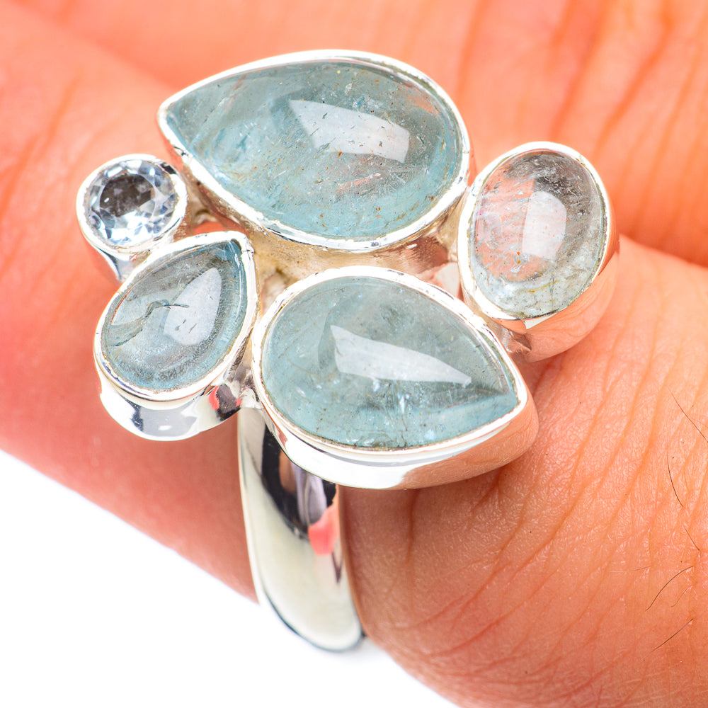 Aquamarine Rings handcrafted by Ana Silver Co - RING67254