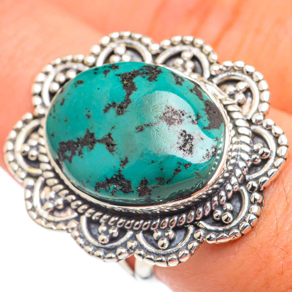 Tibetan Turquoise Rings handcrafted by Ana Silver Co - RING67280