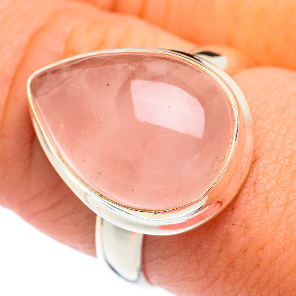 Rose Quartz Rings handcrafted by Ana Silver Co - RING67284