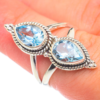 Blue Topaz Rings handcrafted by Ana Silver Co - RING67302