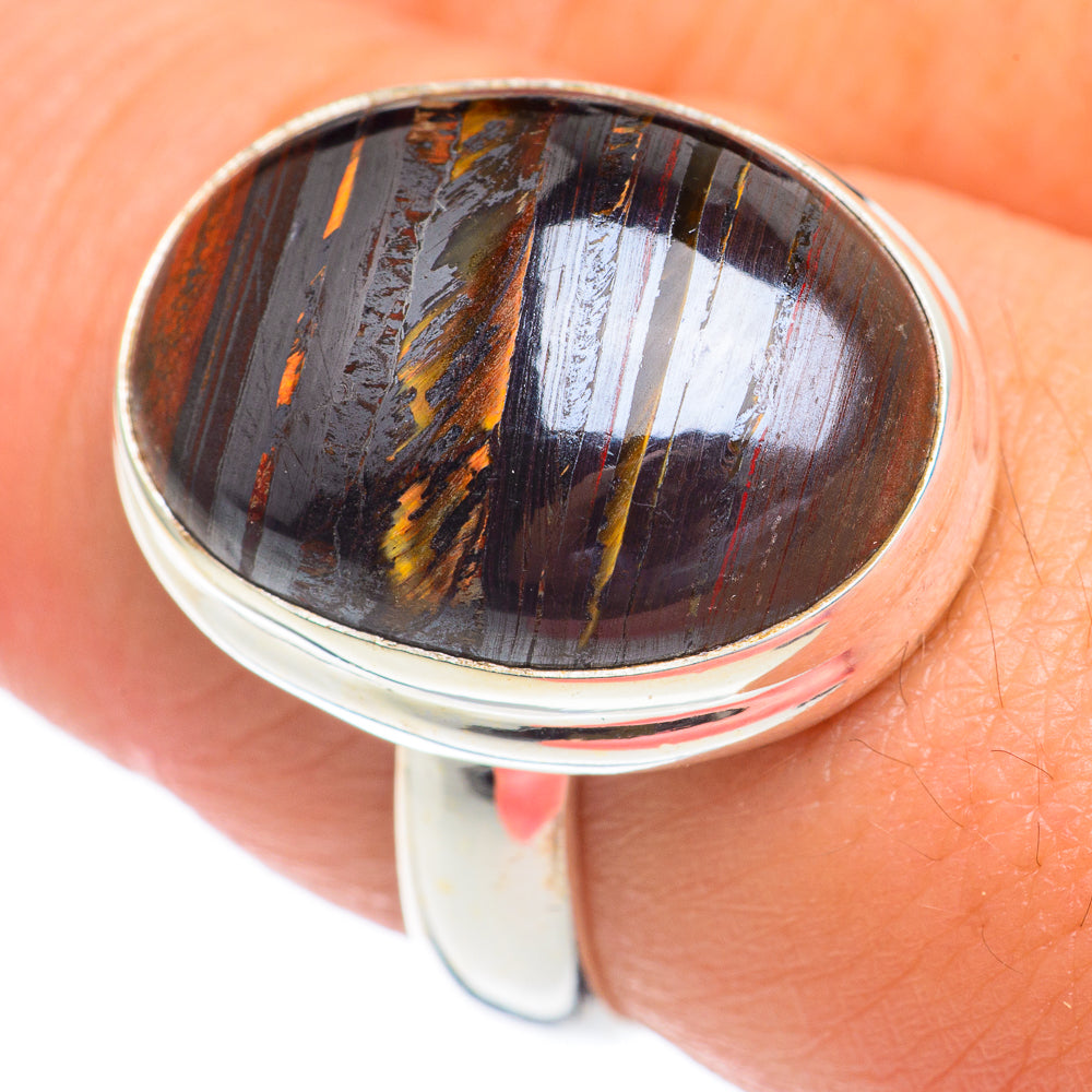 Red Tiger Iron Rings handcrafted by Ana Silver Co - RING67306
