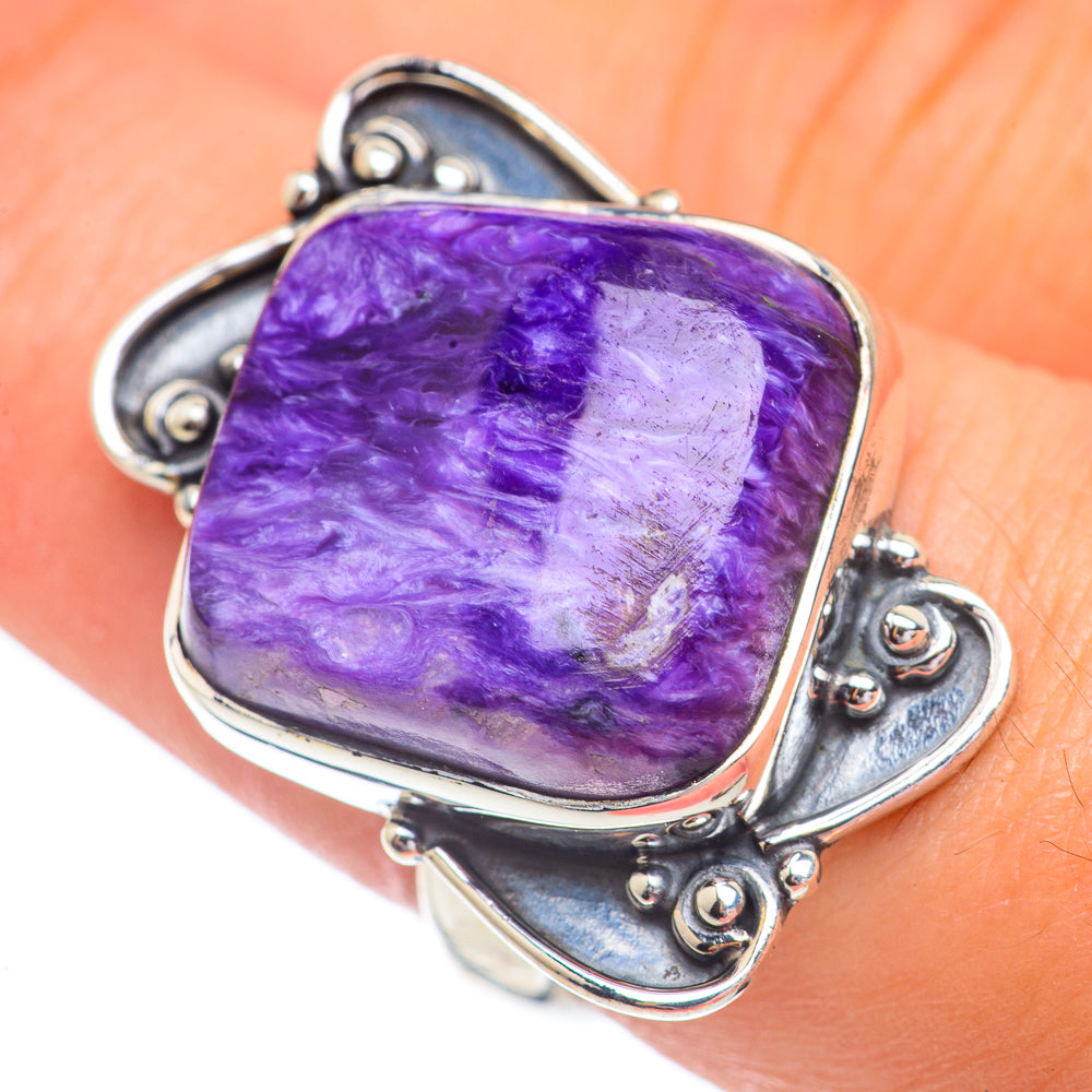 Charoite Rings handcrafted by Ana Silver Co - RING67314