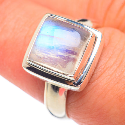 Rainbow Moonstone Rings handcrafted by Ana Silver Co - RING67319
