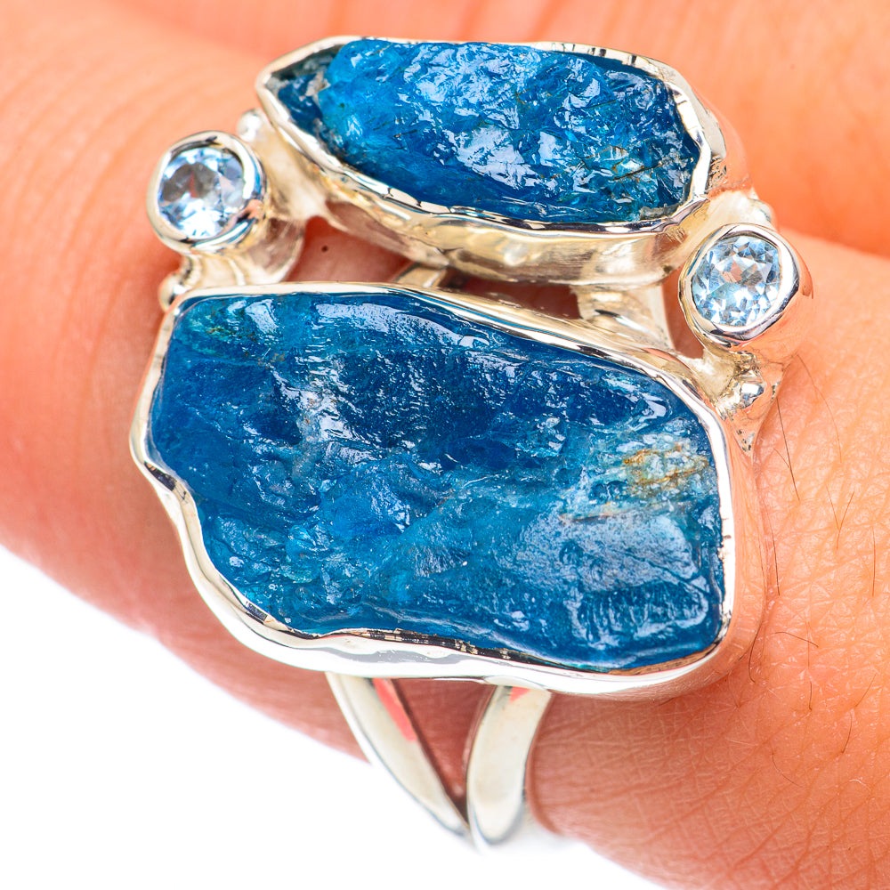 Blue Fluorite Rings handcrafted by Ana Silver Co - RING67323