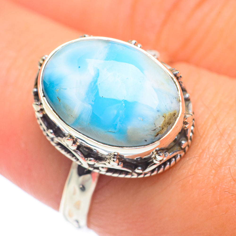 Larimar Rings handcrafted by Ana Silver Co - RING67326