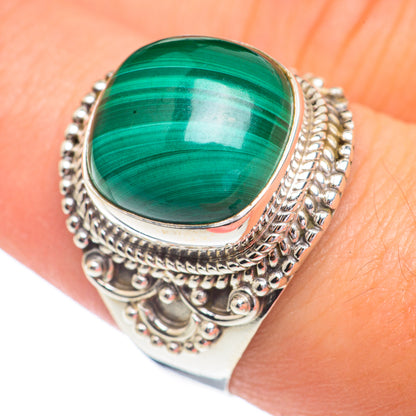 Malachite Rings handcrafted by Ana Silver Co - RING67329