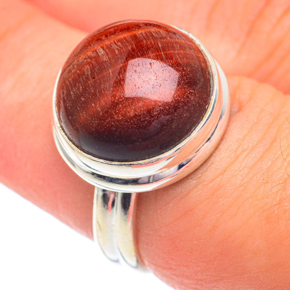Red Tiger Eye Rings handcrafted by Ana Silver Co - RING67330