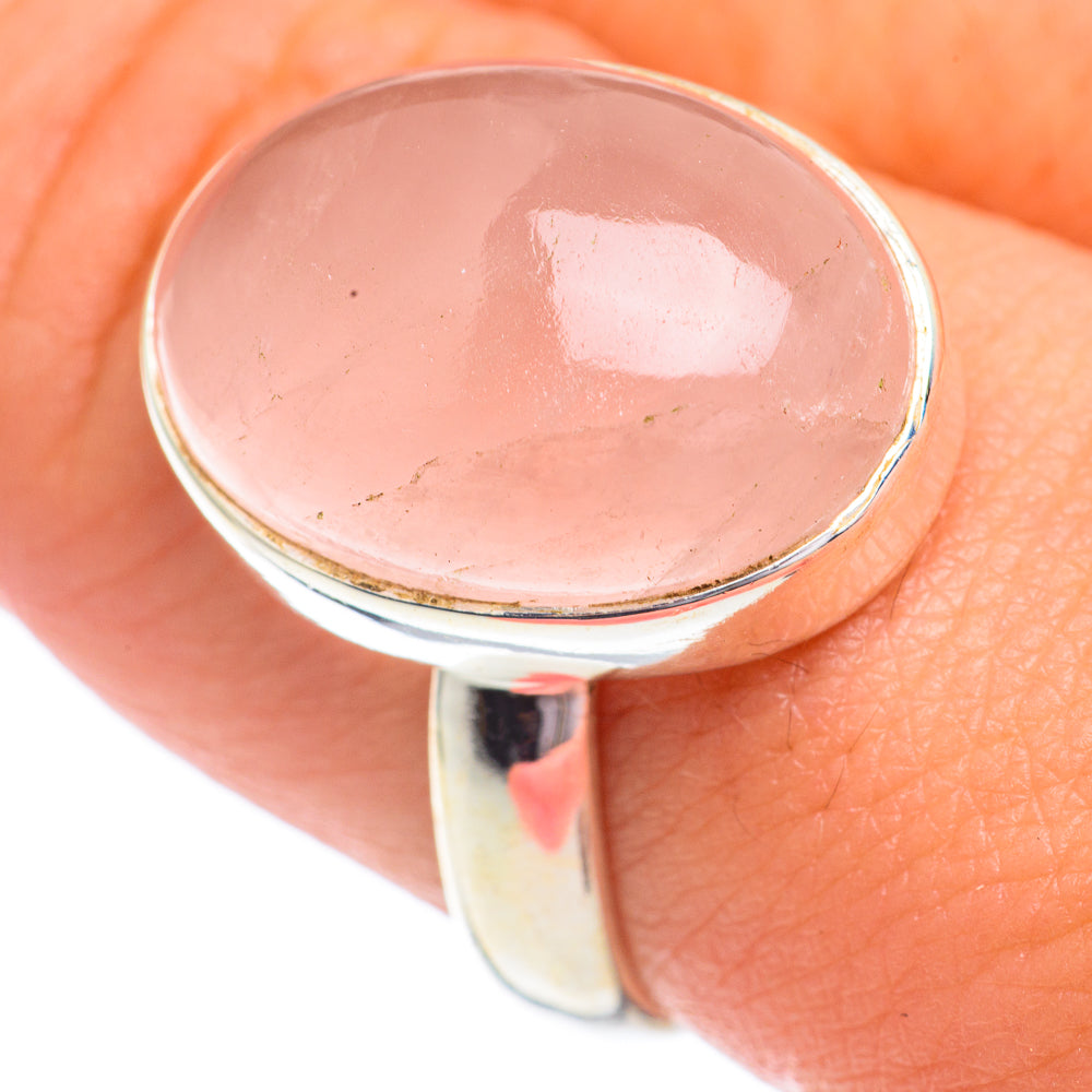 Rose Quartz Rings handcrafted by Ana Silver Co - RING67334